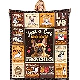 Riletese French Bulldog Blanket Gifts for French Bulldog Lovers Girls Women Mom Kids Cute Dog Themed Decor Bedroom Living Room Home Plush Flannel Throws Presents Kids Adults Birthday Christmas 50"x60"