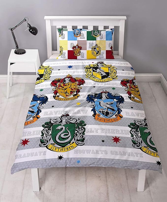 Warner Brothers Harry Potter Single Duvet Set Hogwarts Houses