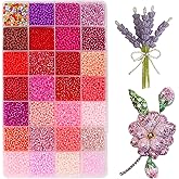 JOJOPLAY 11200pcs Glass Seed Beads for DIY Crafting Bracelet Necklace Embroidery Jewelry Making Supplies (3mm, 400pcs/Color, 28 Colors, Red Scheme)