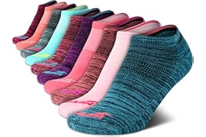 Avia Girls' Socks - 10 Pack Athletic Low Cut No Show Cushioned Liners