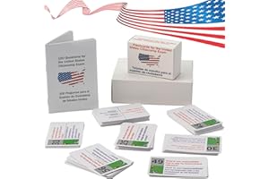 UIONML US Civic Test Flash Card 2025-100 USCIS Citizenship Flash Card (Questions & Answers) Bilingual Spanish English Naturalization Study Guide US Civics Test Flash Cards Bilingual Booklet Combo Set