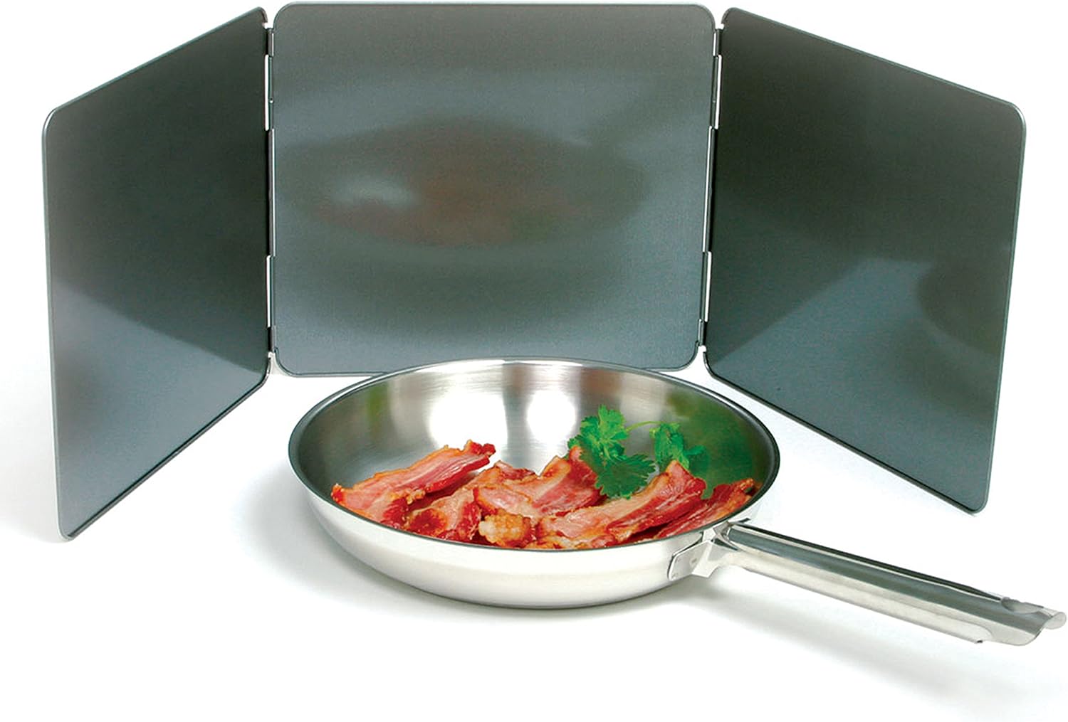 Norpro Non-Stick Splatter Guard, Silver, 10in/25.5cm x 9in/23cm