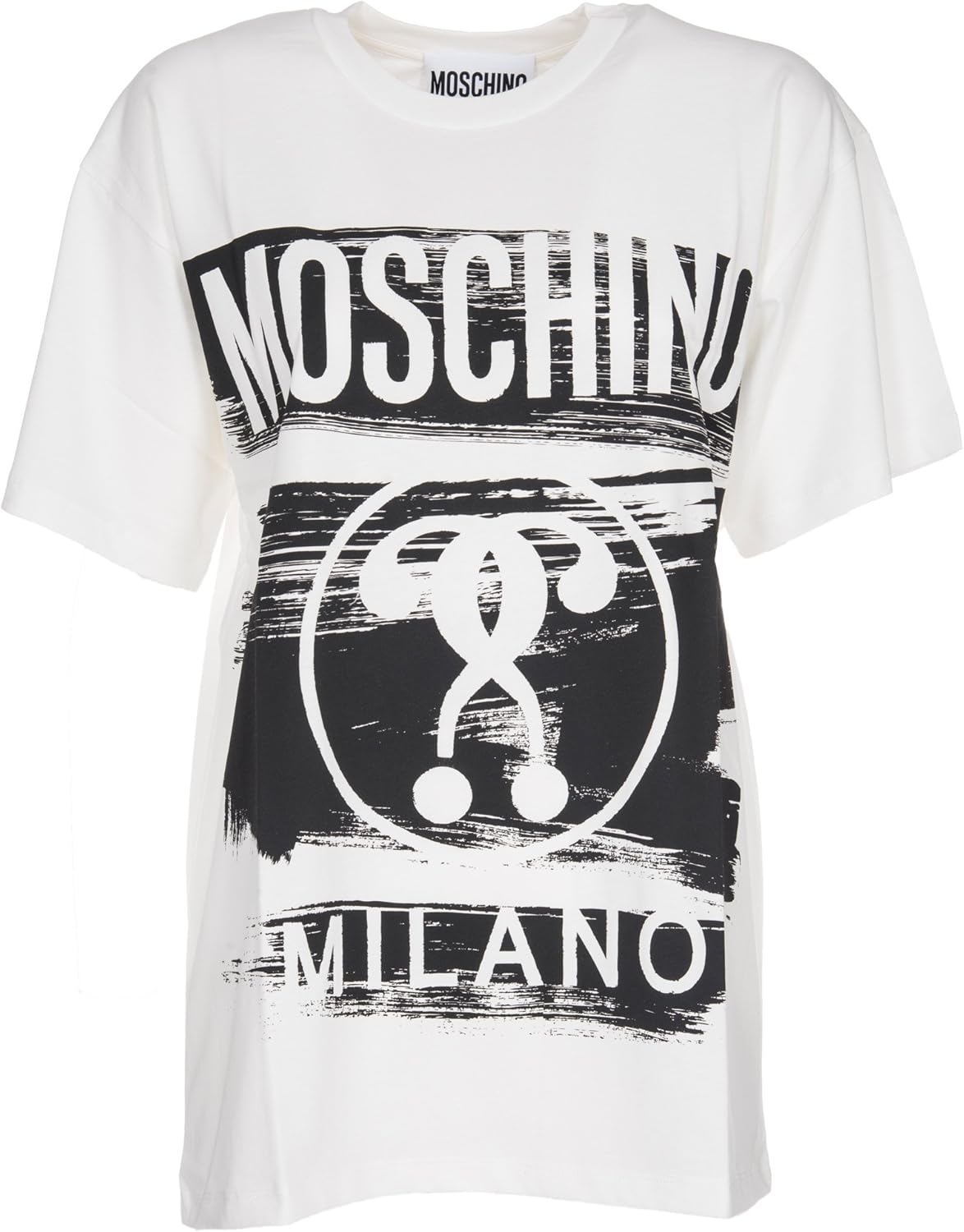 MOSCHINO Women's A075555401001 White Cotton T-Shirt at Amazon Womenâs Clothing store