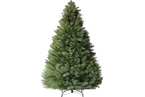 CASA CLAUSI 6ft Artificial Christmas Tree Premium Pine Xmas Tree with 1000 Branch Tip, 1 Minute Christmas Tree Unlit Realistic Holiday Party Decor for Home Office, Foldable Stand, Easy Assembly