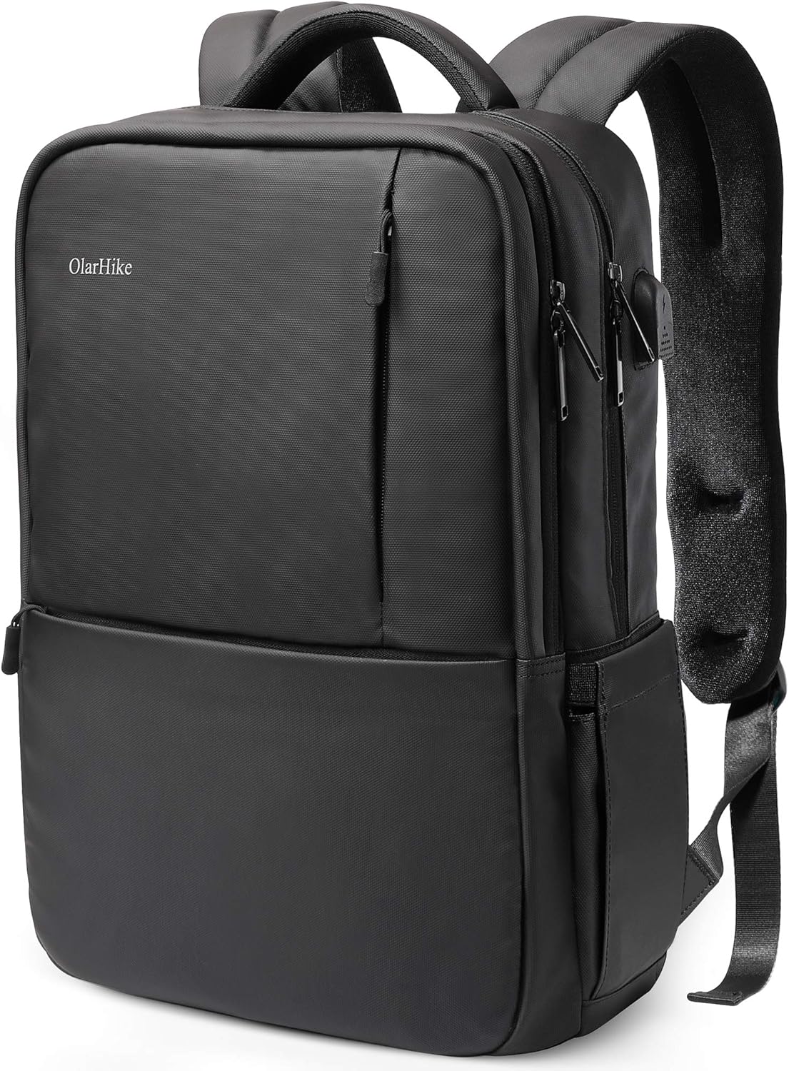 OlarHike Laptop Backpack with USB Charging Port and Thick Padded Sleeve Water Resistant College School Computer Backpack Fits up 15.6 Inch Laptop for Men Women: Electronics