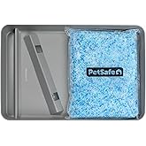 PetSafe ScoopFree Official Stainless Steel Reusable Tray - Includes 4.3 lb. of Premium Non-Clumping Crystal Cat Litter, Fresh