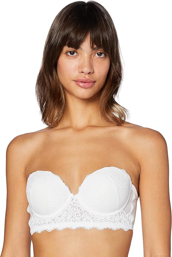 Iris & Lilly Women's Lace Padded Strapless Bra Amazon.co.uk Clothing