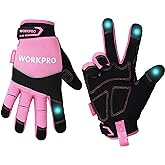 WORKPRO Safety Work Gloves, Mechanic Working Gloves for Men Women, Touch Screen, Terry Fabric, Non-Slip