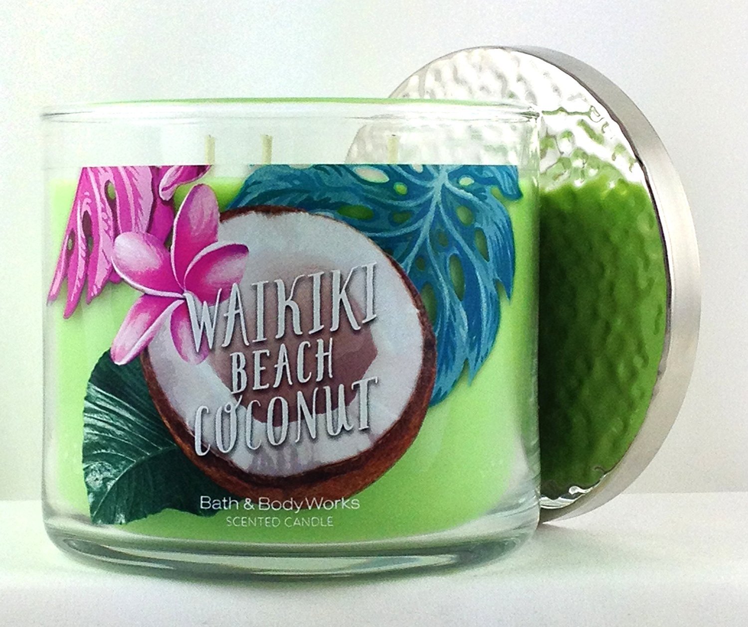Bath And Body Works Scented Candle 3 Wick 145 Ounce Waikiki Beach Coconut