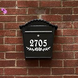 2 Inch Reflective White Mailbox Numbers Stickers, 4