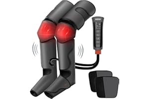 WELOV Leg Compression Massager for Circulation and Pain Relief, Leg Massager with Heat and Compression, 3 Vibration, 3 Heat, 6 Modes, Leg and Foot Massager Gifts for Women Men Mom Dad