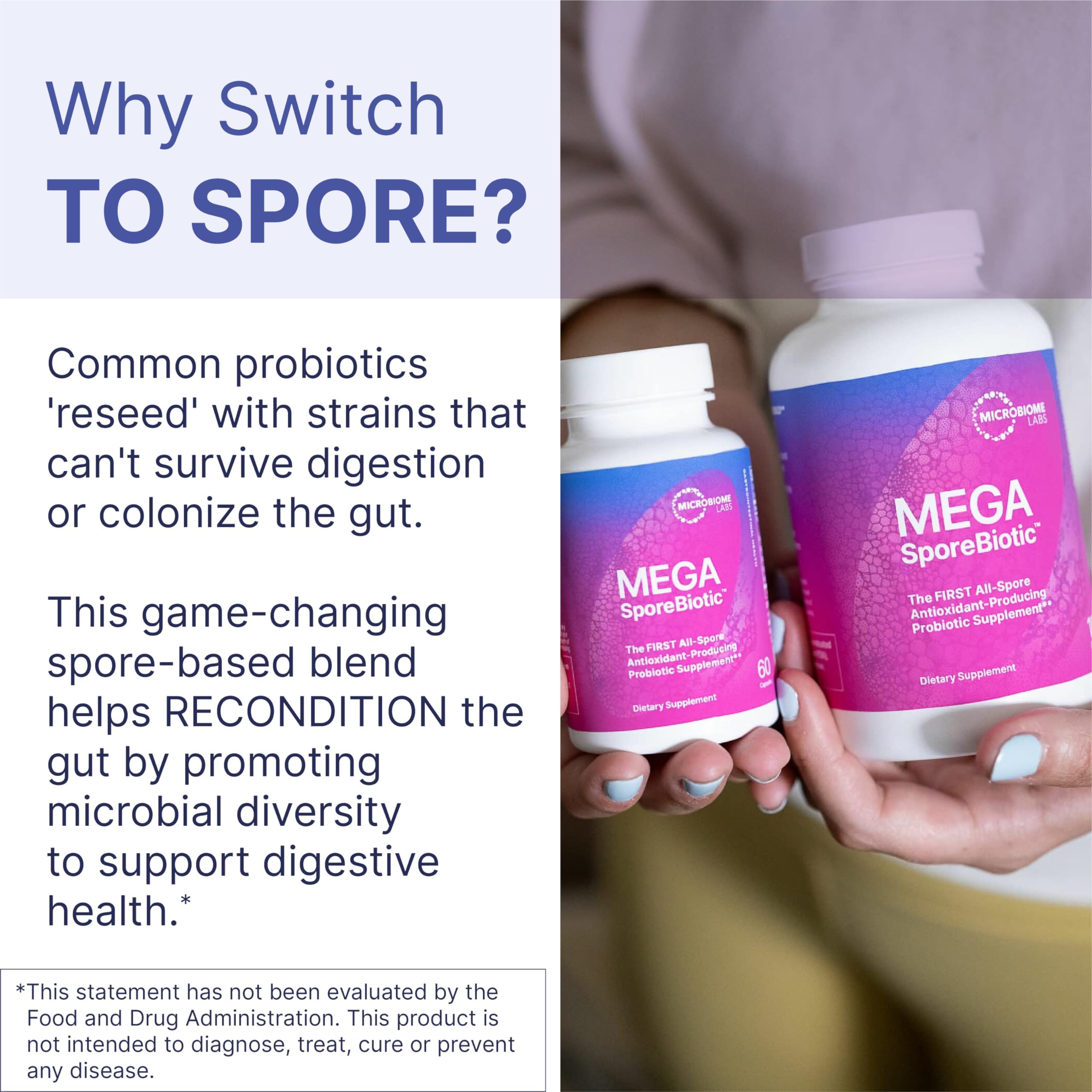 Megasporebiotic SporeBased Probiotic Supplements for Digestive Health