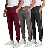 Real Essentials 3 Pack: Men's Mesh Jogger | Athletic Sweatpants with Pockets | Active Track Gym Workout Pant (Big & Tall)