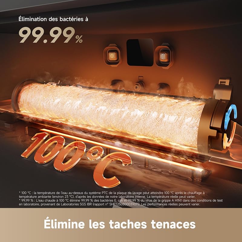 Aqua10 Roller Robot Aspirateur avec Lavage AquaRoll