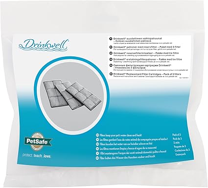 Petsafe Drinkwell Premium Carbon Replacement Filter Dog And Cat Water Fountain Filter 3 Pack