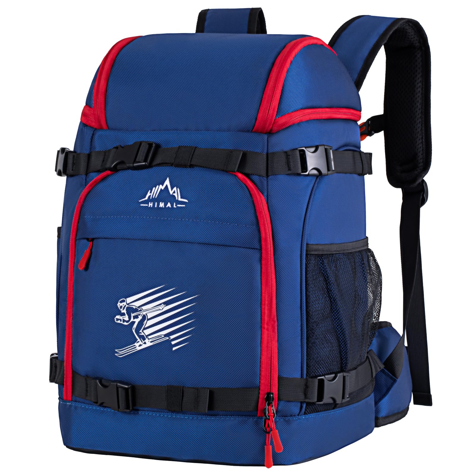 View 1 of GoHimal Ski Boot Bag, 50L Ski Boot Backpack for Ski Helmet, Goggles, Gloves, Skis, Snowboard & Accessories (Blue)