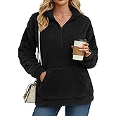 YUCOLEN Fleece Pullover Women Long Sleeve Fuzzy Half Zip Sweatshirt with Pockets Warm Winter Spring Jacket 2026 Trendy