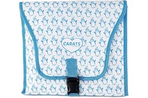 COOL CARATS Carats Car Seat Cooler for Baby with COOLTECH - Baby Car Seat Cooling Pad (Penguin Blue)