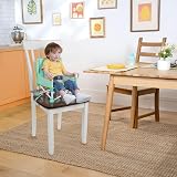 Bright Starts Pop N Sit Cabana Portable Booster Chair Teal 6m-3y UPF Canopy view 4