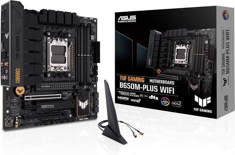 ASUS TUF GAMING B650M-PLUS WIFI AM5 Micro-ATX Motherboard DDR5 PCIe 5.0 M.2