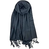 Plum Feathers Two Tone Vintage Paisley Pattern Pashmina Scarf