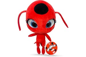 Miraculous Ladybug Super Soft Stuffed Toy with Resin Eyes, High Glitter and Gloss, and Detailed Stitching Finishes