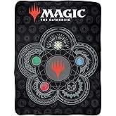 Magic The Gathering Throw Blanket - Ability Emblem Crest Fuzzy Soft Fleece Throw Blanket for Bed or Couch 46" X 60"