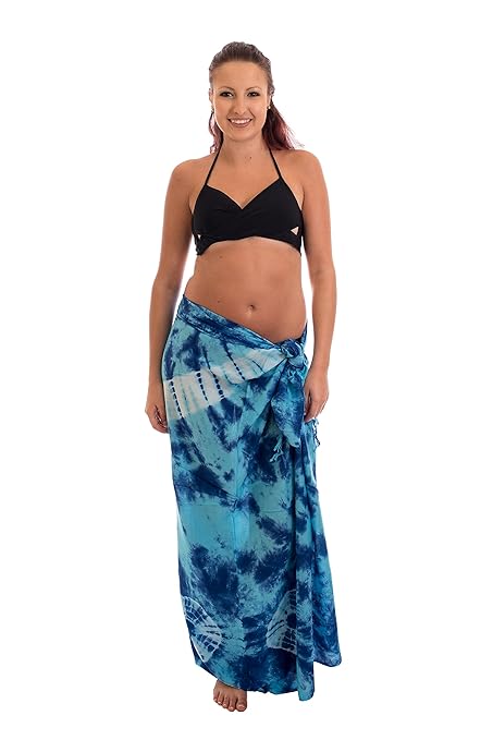 Ciffre Ca 44 Modelle Sarong Pareo Dhoti Lunghi ca. 170cm x 110cm Handbemalt Tie Dye Batik Wickelrock Strandtuch Tuch Viele Mo
