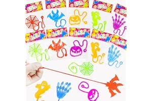KANNOVE 30 PCS Halloween Treats Non Candy for Kids,Sticky Hands Party Favors Goodie Bag Stuffers for Toddlers,Boo Trick or Treat Bags Bucket Basket Fillers,Classroom Prizes Games Activities Stuff for Boy Girl