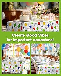 Pureegg Plastic Table Cloth Disposable 10 Pack, 54