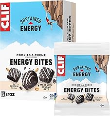 CLIF BAR Energy Bites, Cookies & Creme, 5ct | 6g Protein per Pack, Made with Organic Oats, Non-GMO, Plant-Based, No High Fruc