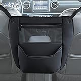 AMEIQ Car Organizer, Leather Bag Between Front Seats, Holder for Purse Handbag Tissue, Barrier of Dog Kid