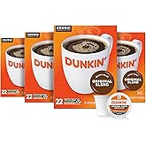 Dunkin' Original Blend Coffee, Medium Roast, K-Cup Pods, 22 Count Boxes (Pack of 4)