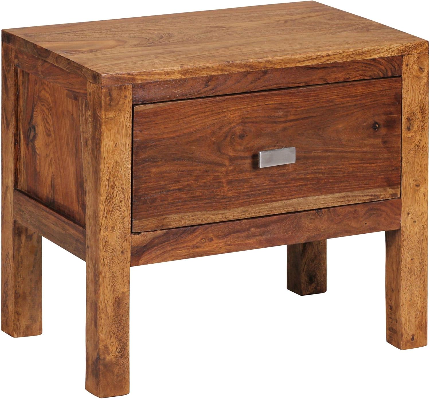 Finebuy Nightstand Table Solid Wood Sheesham 45 X 40 X 30 Cm Bedroom Bedside Table With Drawer Wooden Side Table Modern Country Style Amazon Co Uk Kitchen Home