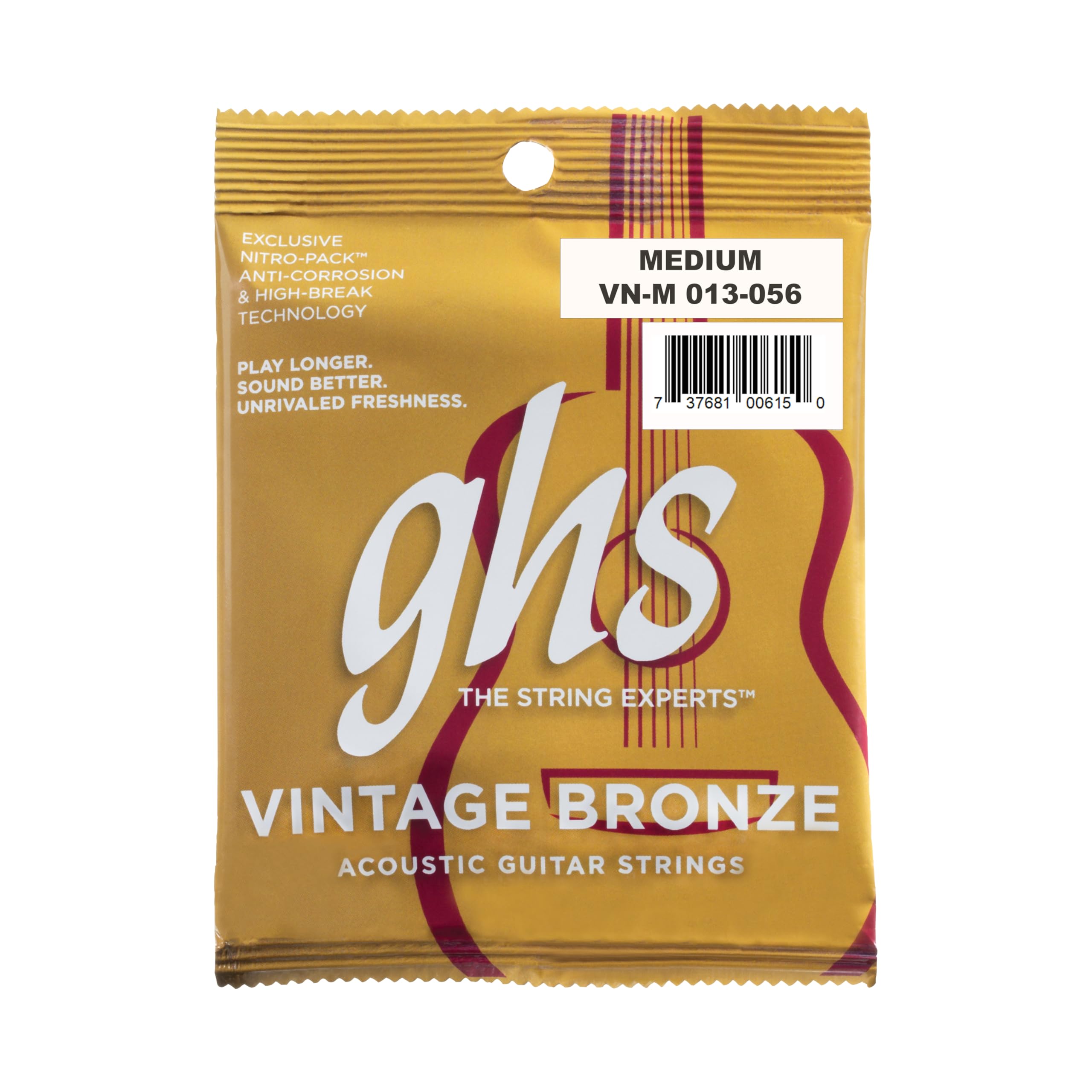 GHS VNM 13 - 56 Medium Vintage Bronze Acoustic String Set