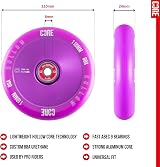 CORE Hollow Stunt Scooter Wheel 110mm ABEC 9 Bearings Purple view 3