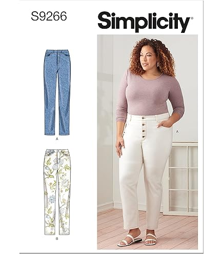 BUTTERICK Damen Jeans Schnittmuster B6840 | Größen 18W-24W | Mit Nähvorlagen & Anleitung