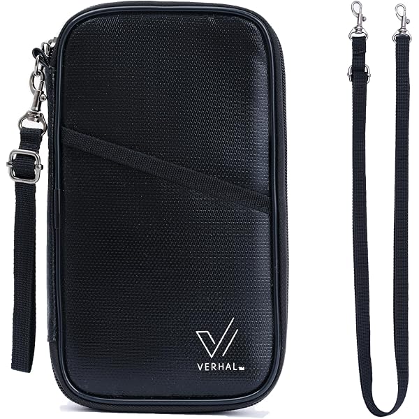 Similarbe RFID Passport Wallet - Multi-functional Anti-Theft Travel Wallet With Zipper, Black