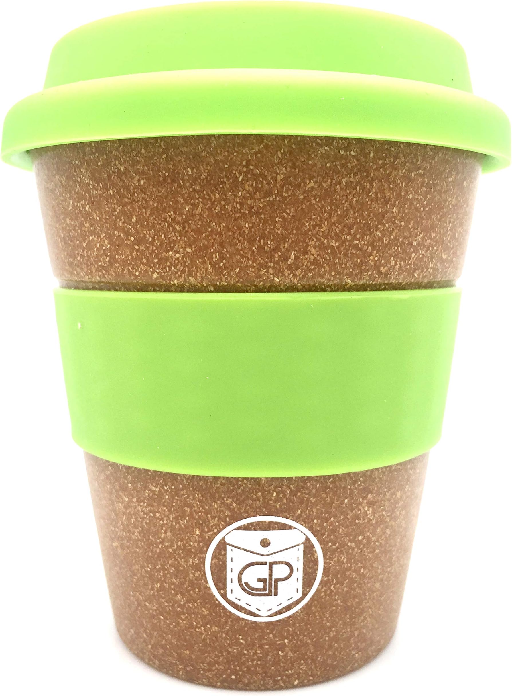 Reusable Eco Bamboo Fibre Coffee Cup, 12oz, 350ml, Medium Size from Greener Pockets (Green)