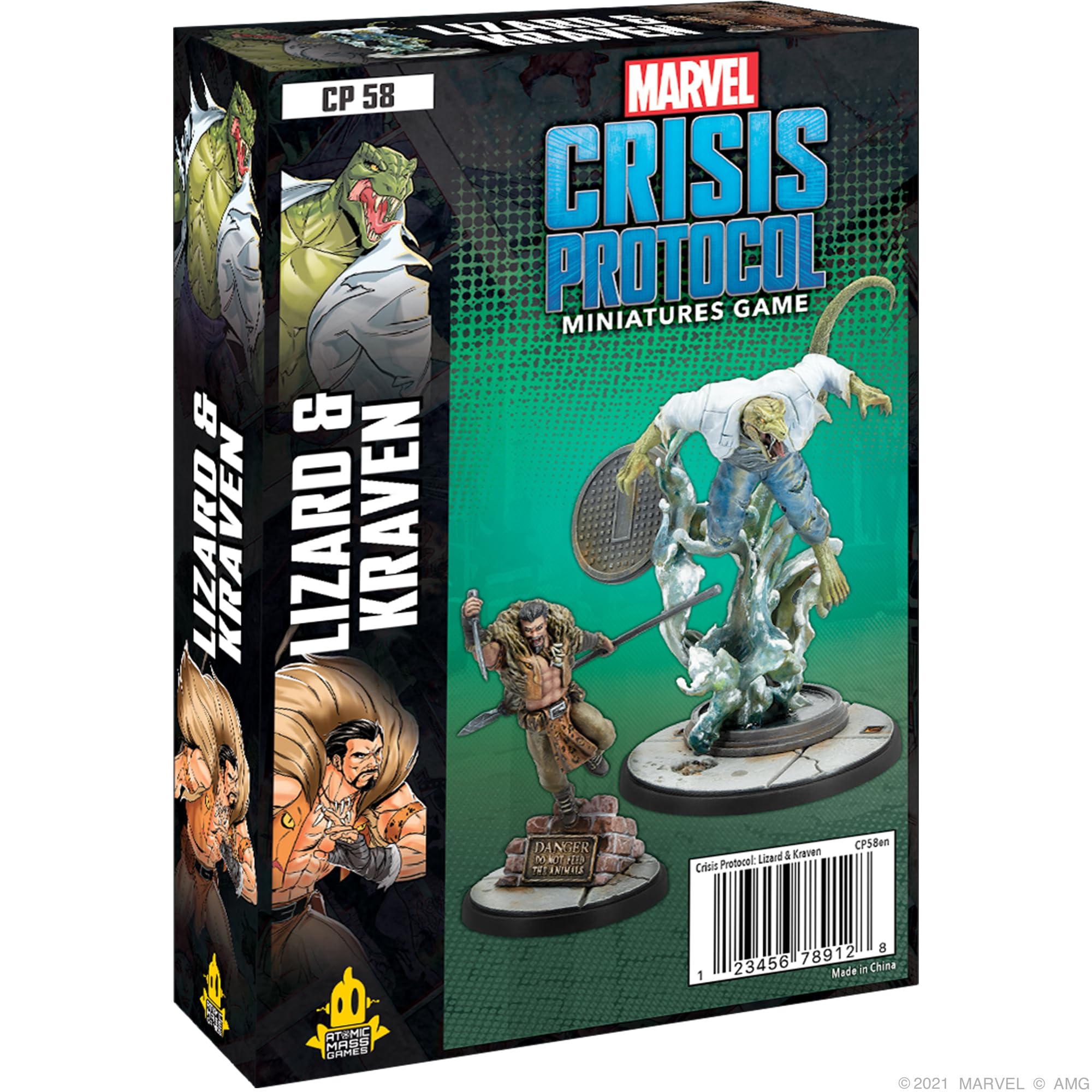 Atomic Mass Games, Lizard and Kraven: Marvel Crisis Protocol Miniatures Game, Tabletop Minature Games, Ages 10+, 2 Players, 45 Minutes Playing Time