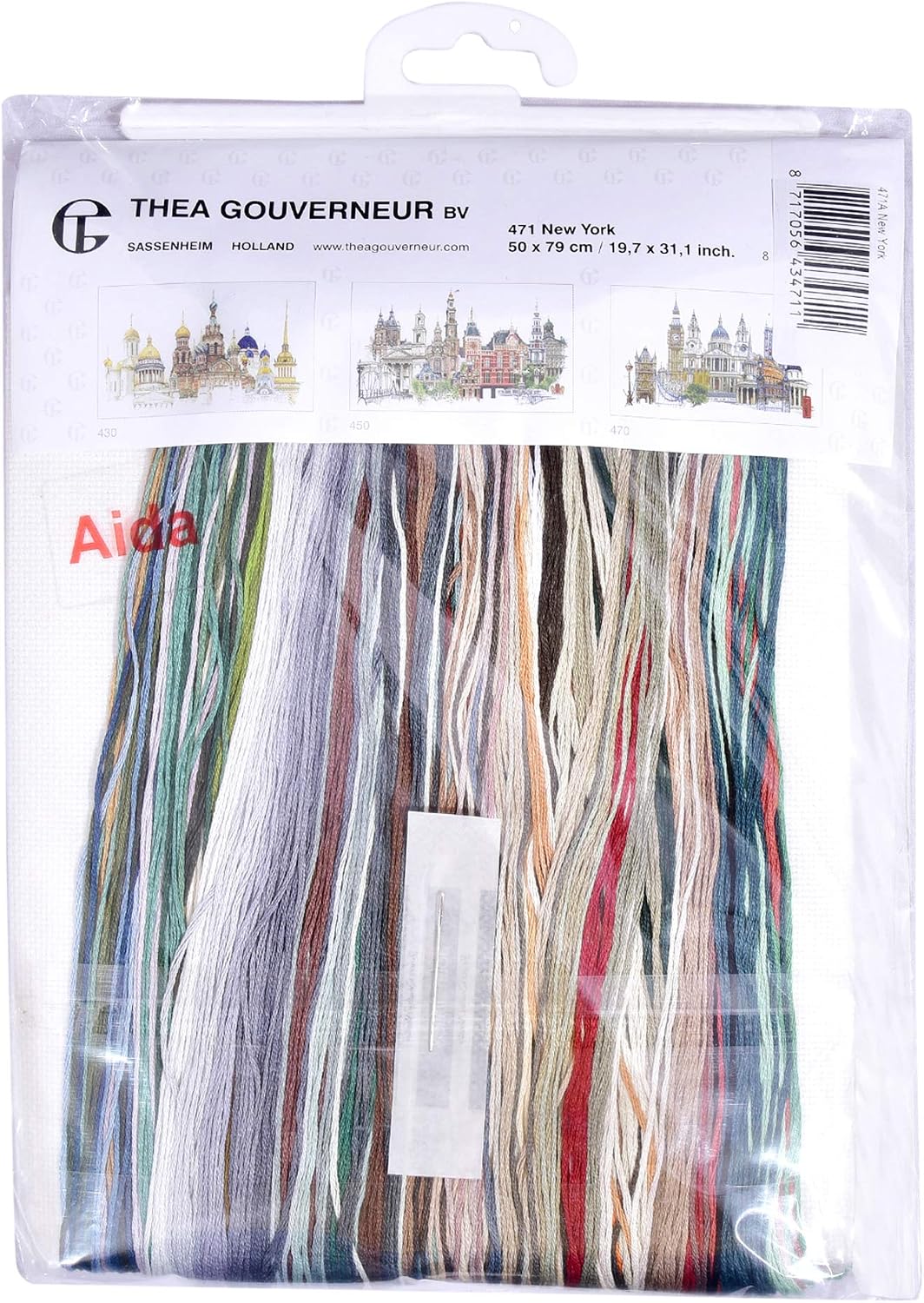 Thea Gouverneur Cross Stitch Kit, New York on Aida (18 Count), 50x79cm - Image 5