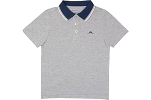 Tommy Bahama Boys Classic Back to School Outfit - Short Sleeve Collared Polo T-Shirt, Front Button Closure & Embroidered Logo