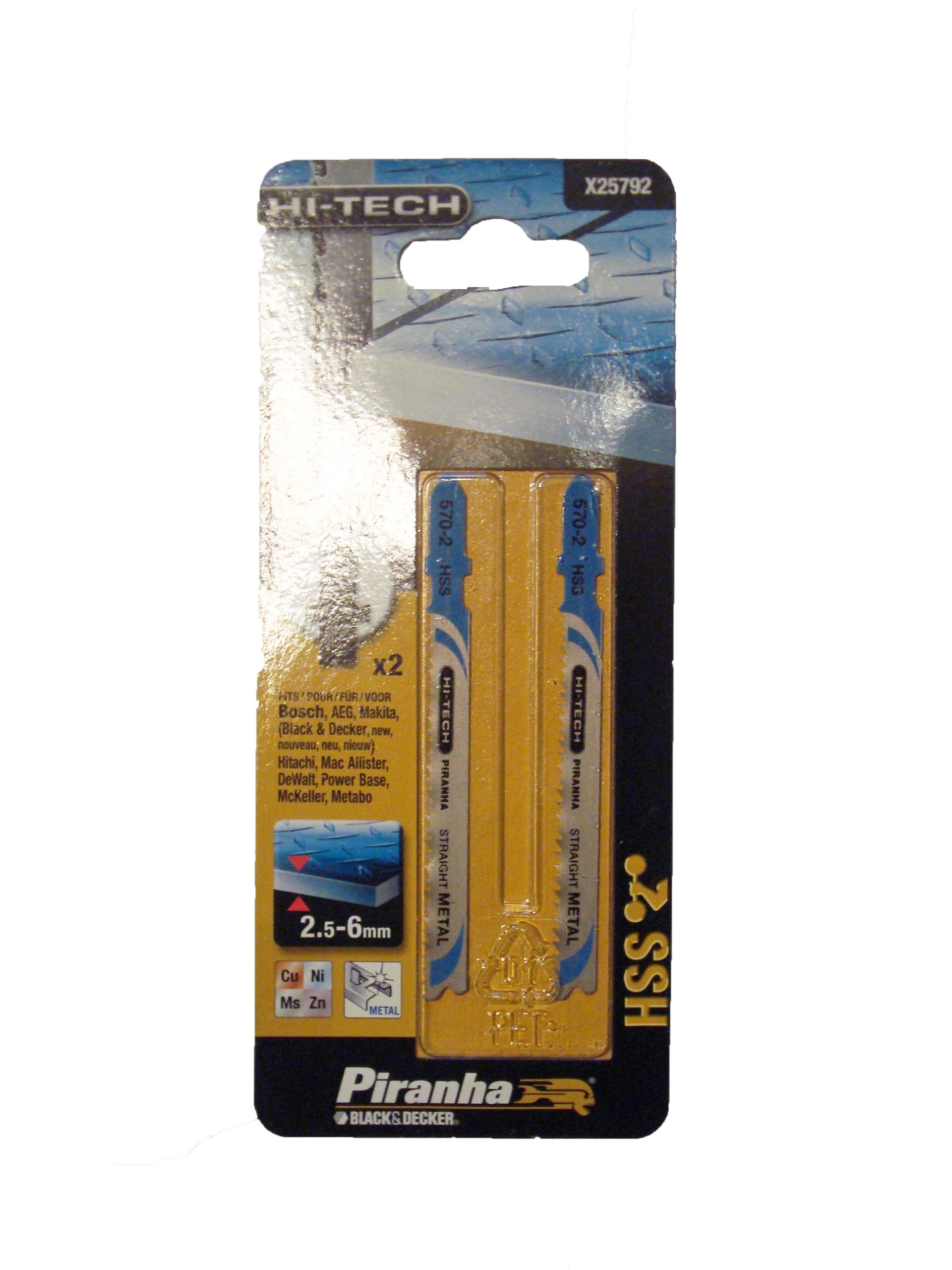 Piranha X25792-XJ HSS Metal T shank Jigsaw Blade