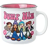 Silver Buffalo Bratz “Dump Him” Featuring Sasha, Yasmin, Cloe, and Jade Ceramic Camper Mug, 20 Ounces