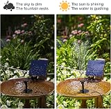 AISITIN DIY Solar Fountain Pump with 6 Nozzles 110x110mm Panel Pond Kit view 6