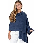 Velanio Cashmere Luxury Knitted Wrap Travel Shawl Scarf, Pashmina Stole, All-Season Scarf for Women Cashmere Wool Blend