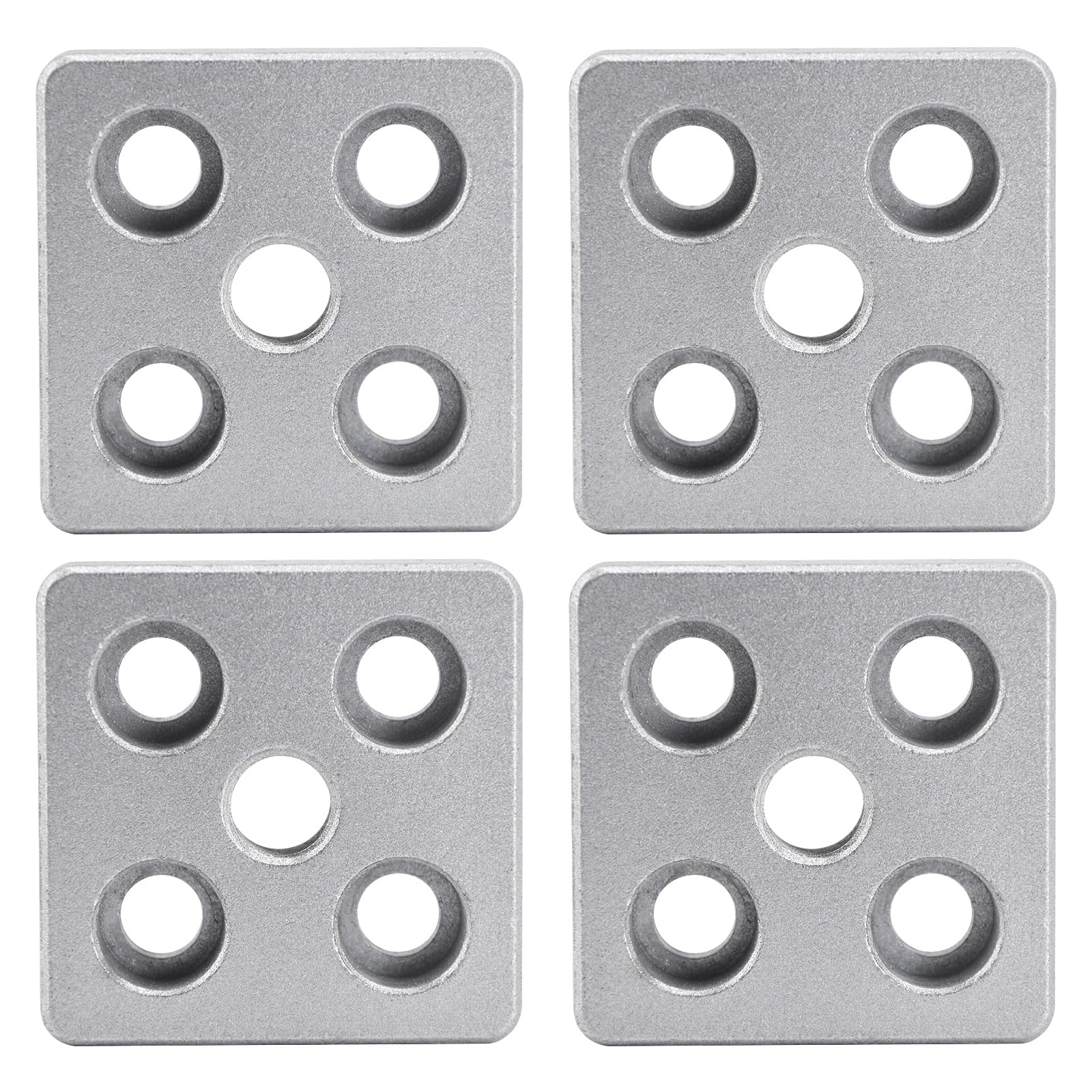 Photo 1 of (4 Pieces) 5050 Series M12 Aluminium Alloy Square Base Plates Joining Plate Connector for Aluminum Profile
