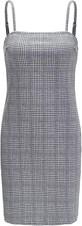 plaid cami bodycon dress