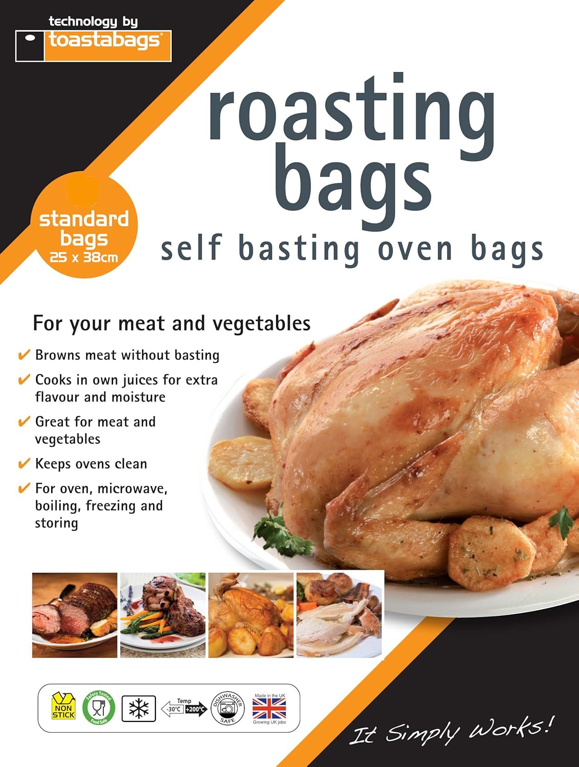 Toastabags Roasting Bags, 25 x 38 cm Standard (Pack of 100), 21 x 16.5