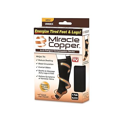 Miracle Copper MCSLXL Anti-Fatigue Compression Socks (Large/Extra Large)
